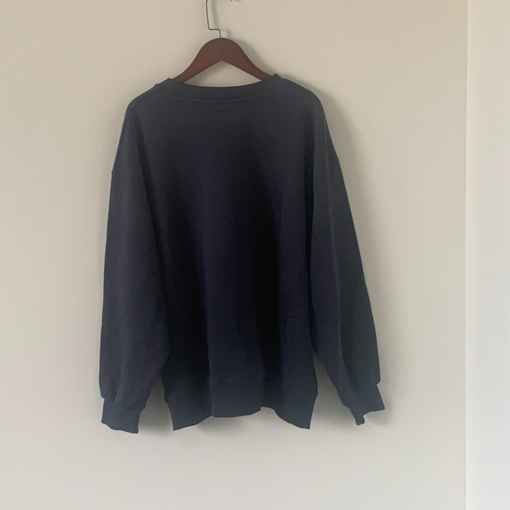 Anine Bing Navy Sweatshirt with Mustard Graphic - Picture 6 of 7